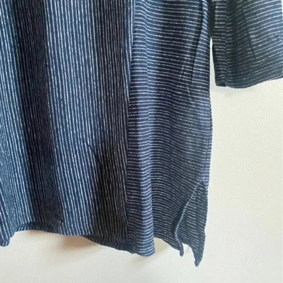 J Jill Hemp Striped Asymmetrical Tunic Top - Picture 2 of 11